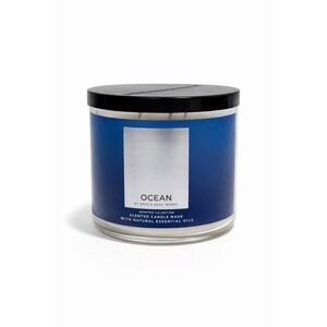 Bath & Body Works Ocean 3 Wick Candle Mens Shop Blue Cypress Vetiver Coastal Air